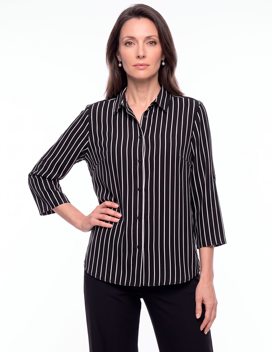 Blusa camisera manga 3/4 para mujer Blusa camisera manga 3/4 para mujer