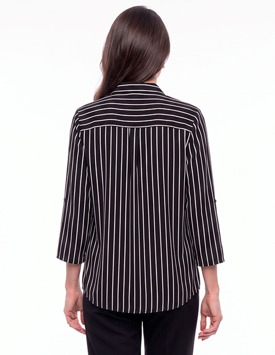 Blusa camisera manga 3/4 para mujer 4