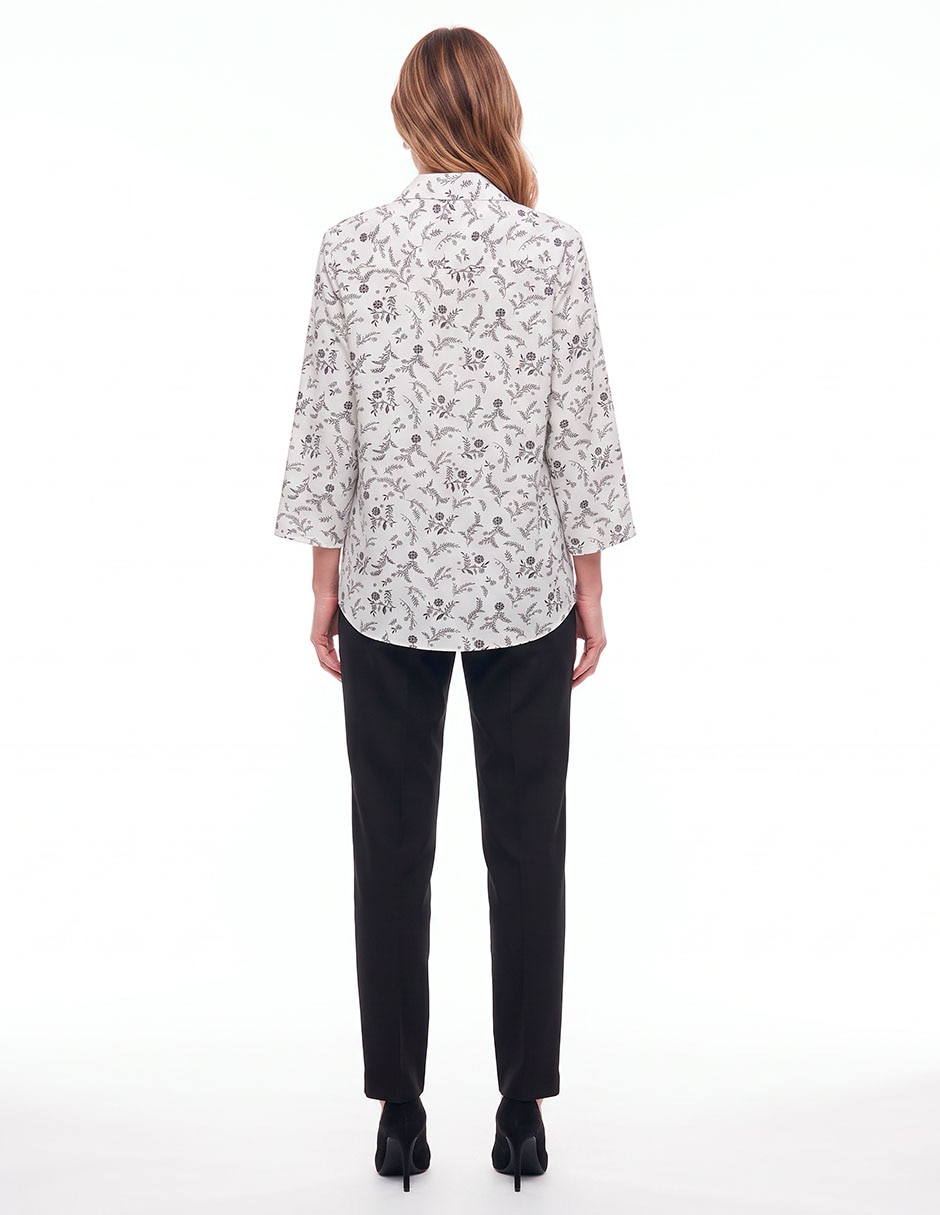 Blusa camisera manga 3/4 para mujer 4