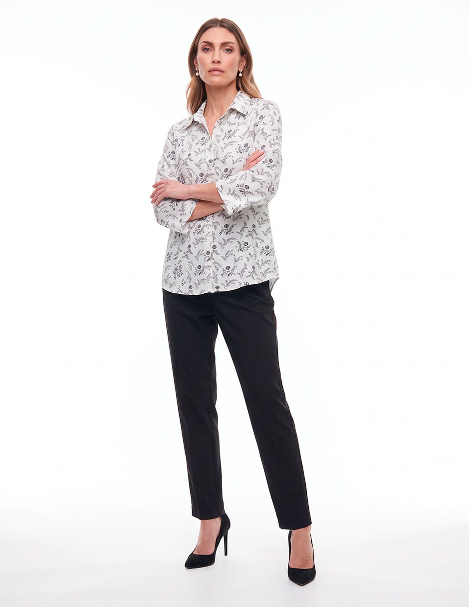Blusa camisera manga 3/4 para mujer 3