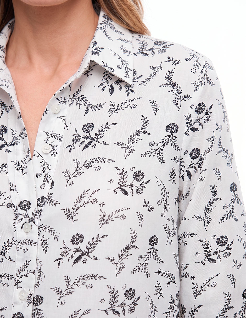 Blusa camisera manga 3/4 para mujer 2