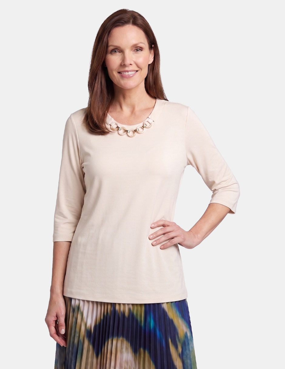 Blusa idris manga corta para mujer