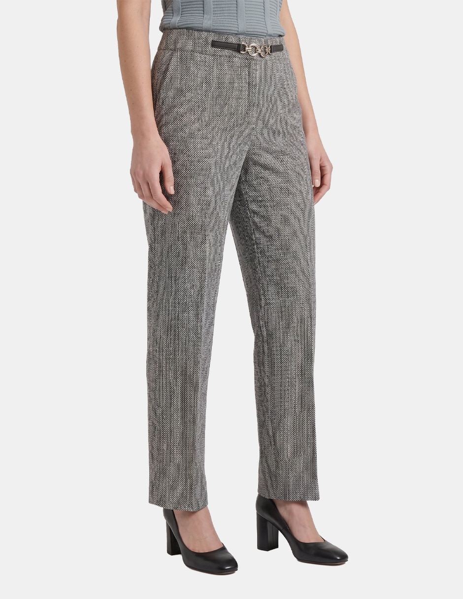 Pantalón regular recto para mujer 4