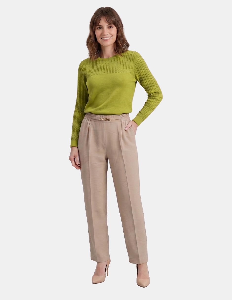 Pantalón regular recto para mujer 2