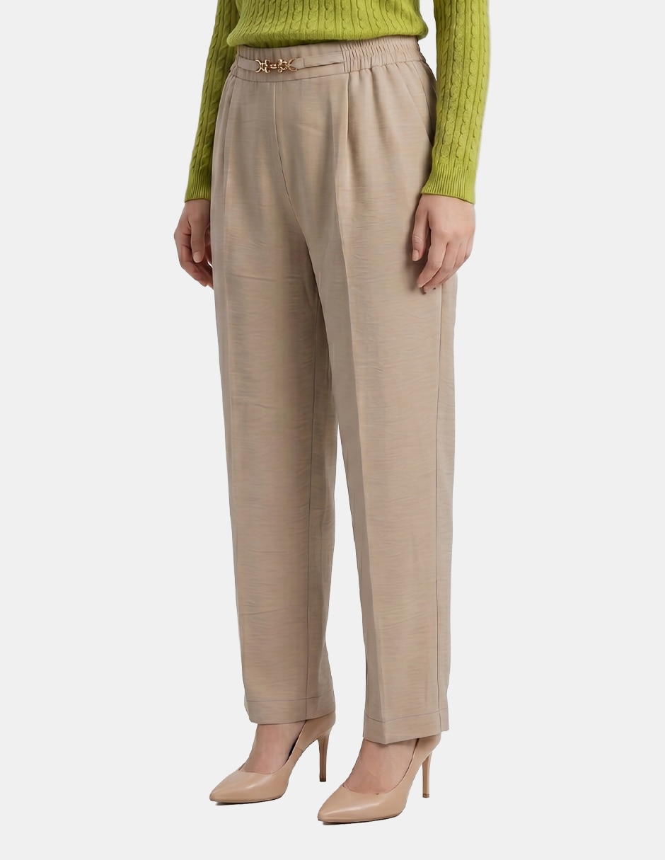 Pantalón regular recto para mujer 4