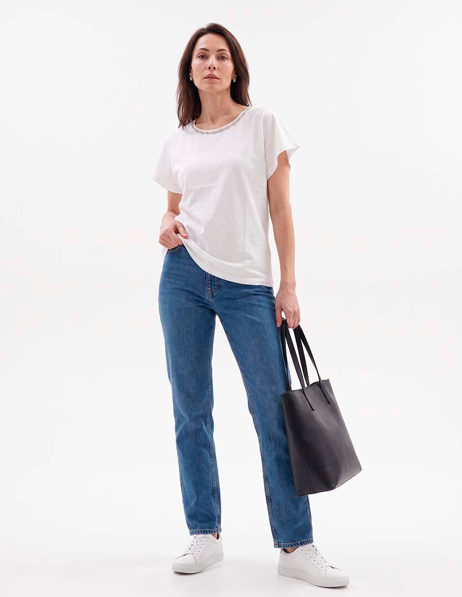 Blusa manga corta para mujer 4