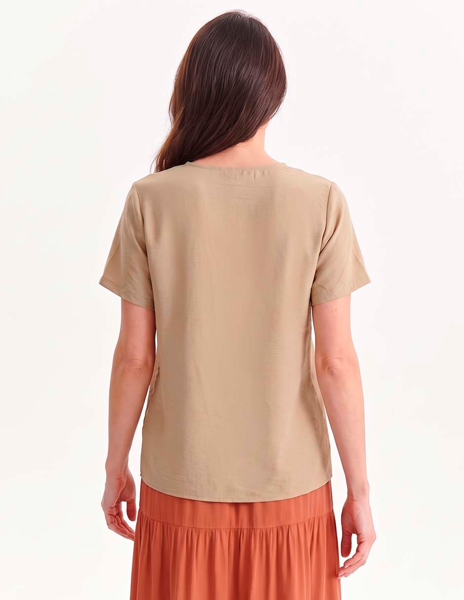 Blusa manga corta para mujer 4