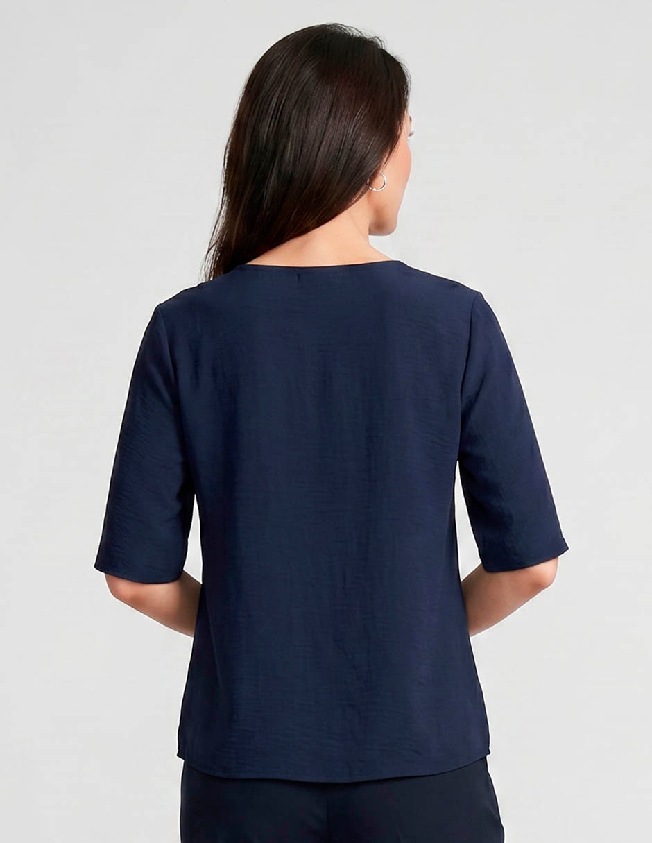 Blusa loren's manga al codo para mujer