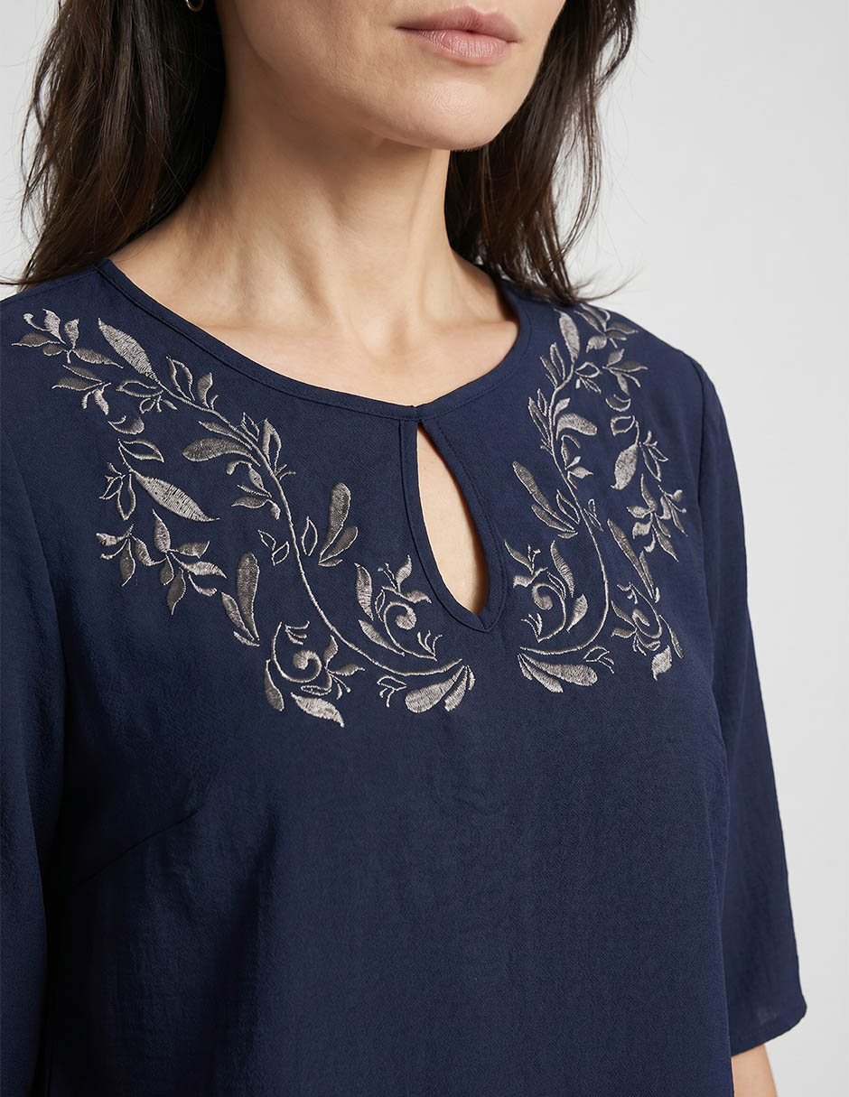 Blusa loren's manga al codo para mujer