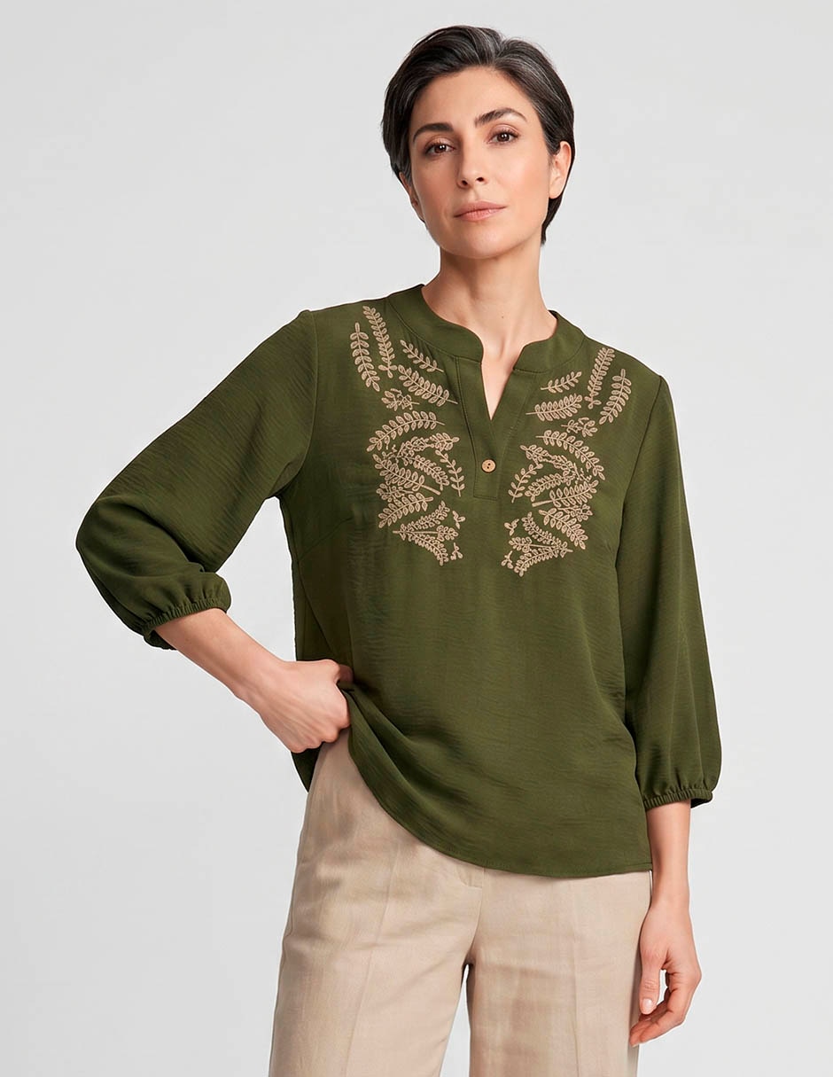 Blusa loren's manga 3/4 para mujer