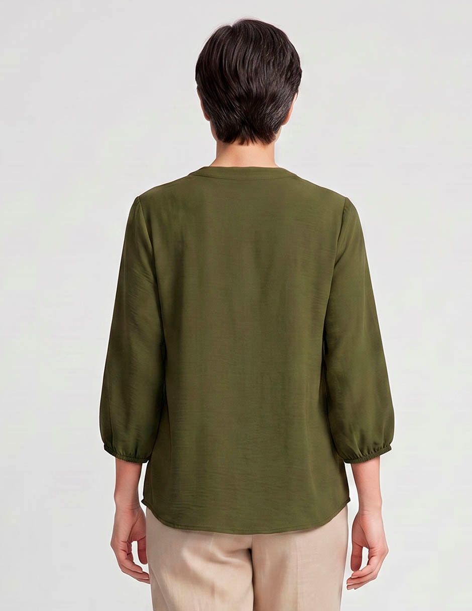 Blusa loren's manga 3/4 para mujer