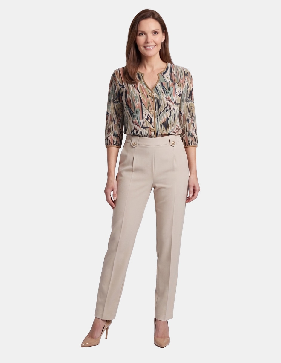 Pantalón regular regular para mujer 2