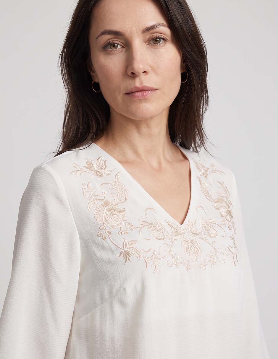 Blusa loren's manga 3/4 para mujer 2