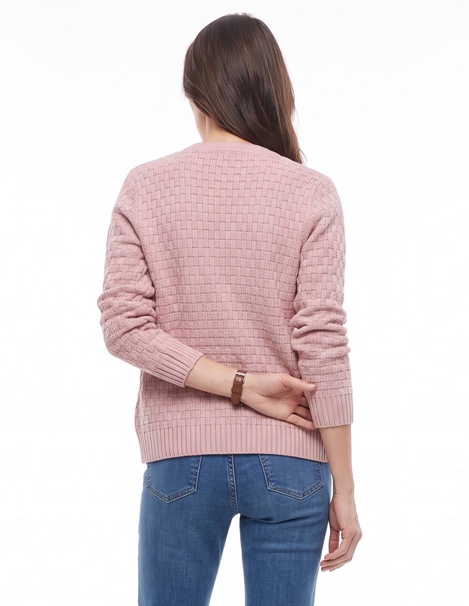 Suéter cuello redondo para mujer 4