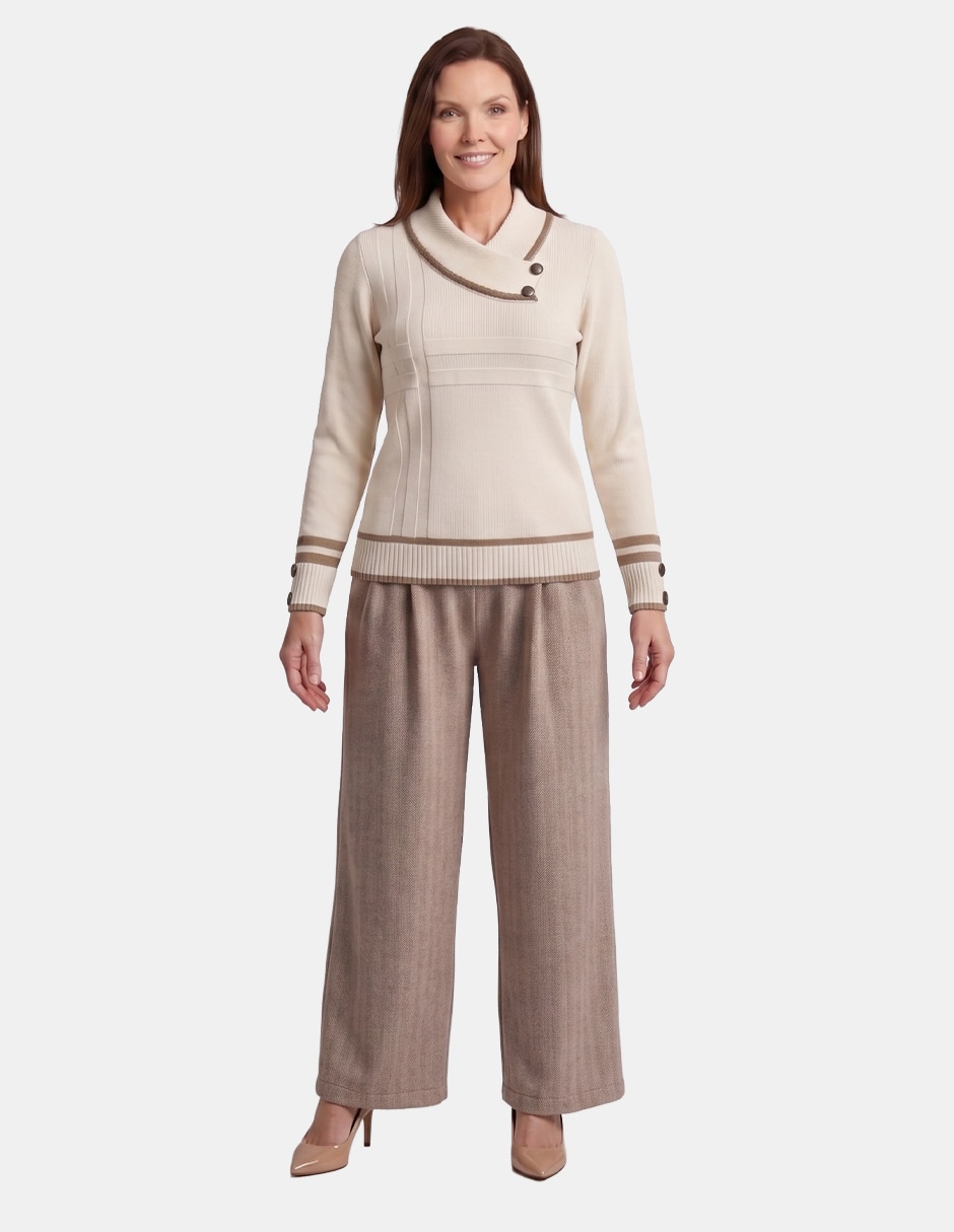 Blusa vitos grainne 4 manga larga para mujer