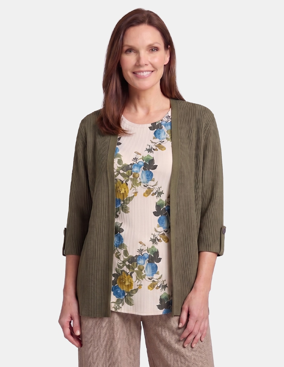 Blusa vitos grainne 4 manga 3/4 para mujer