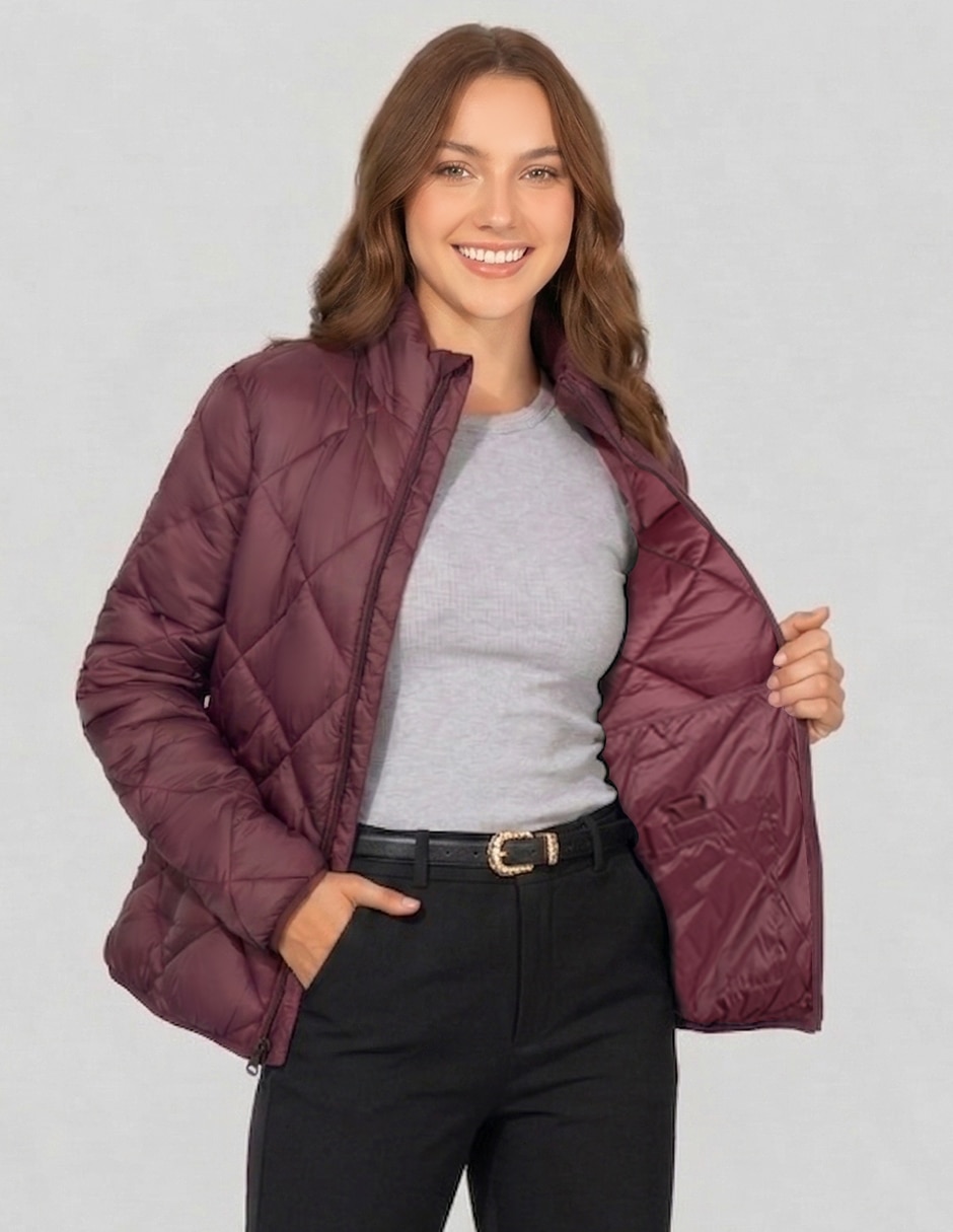 Chamarra capitonada chamarra capitonada impermeable para mujer 2