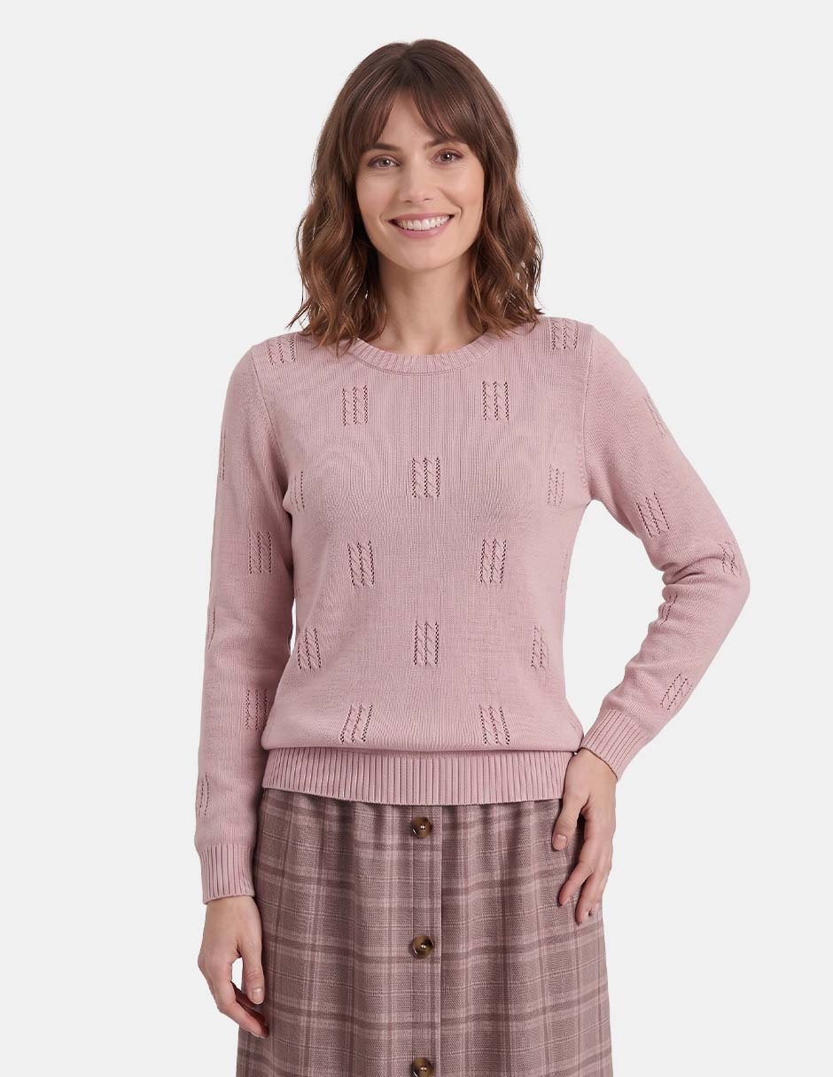 Blusa trenzada eilis manga larga para mujer Blusa trenzada eilis manga larga para mujer