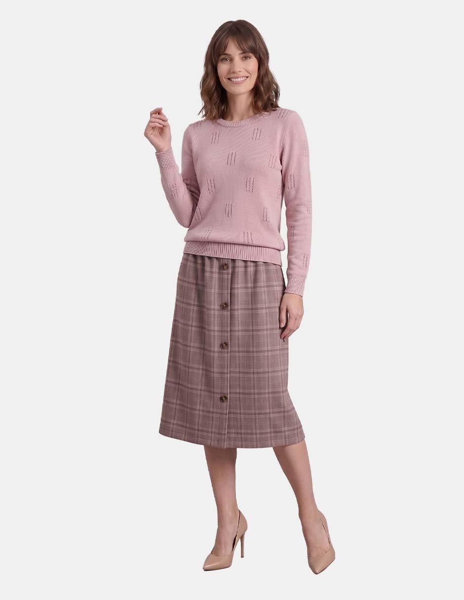 Blusa trenzada eilis manga larga para mujer 4