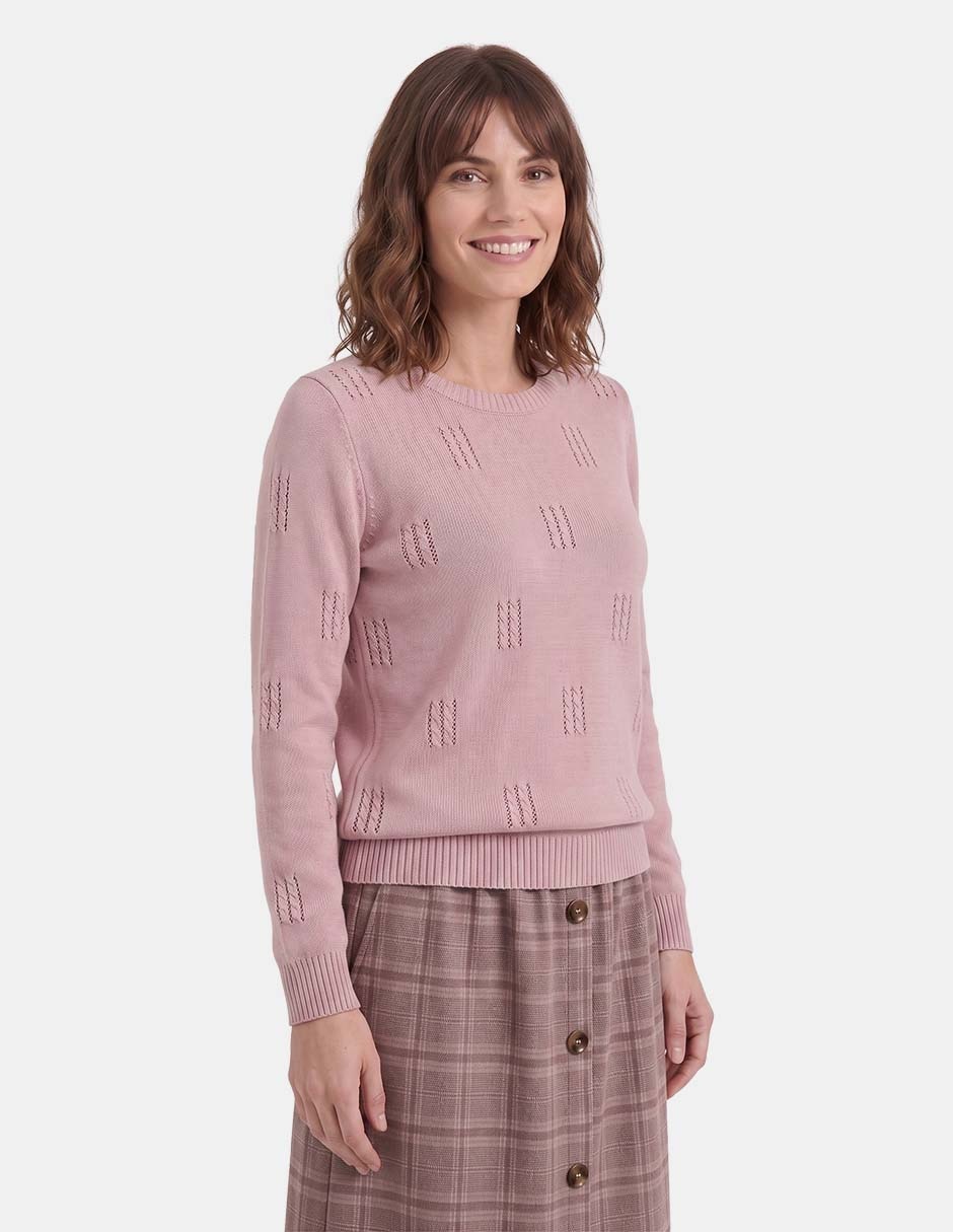 Blusa trenzada eilis manga larga para mujer 3