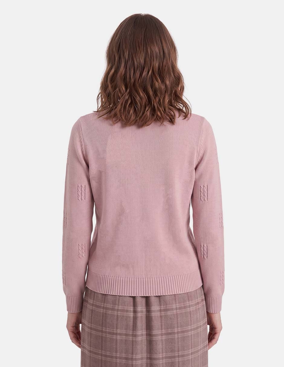 Blusa trenzada eilis manga larga para mujer 2