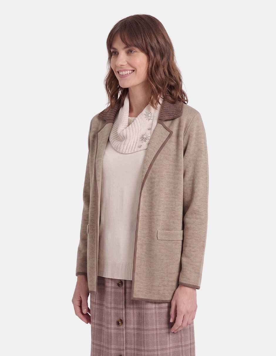 Suéter cuello solapa para mujer 3