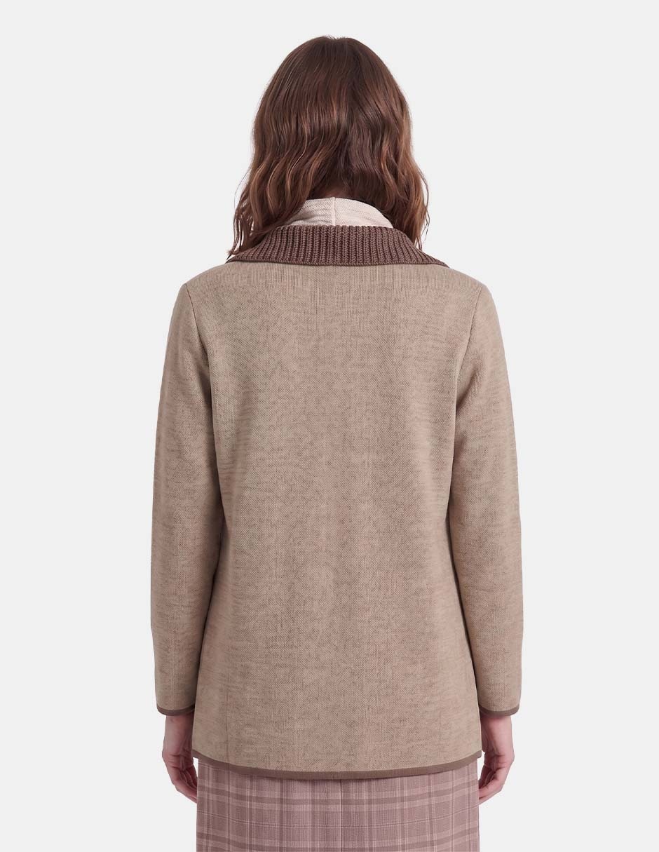 Suéter cuello solapa para mujer 4