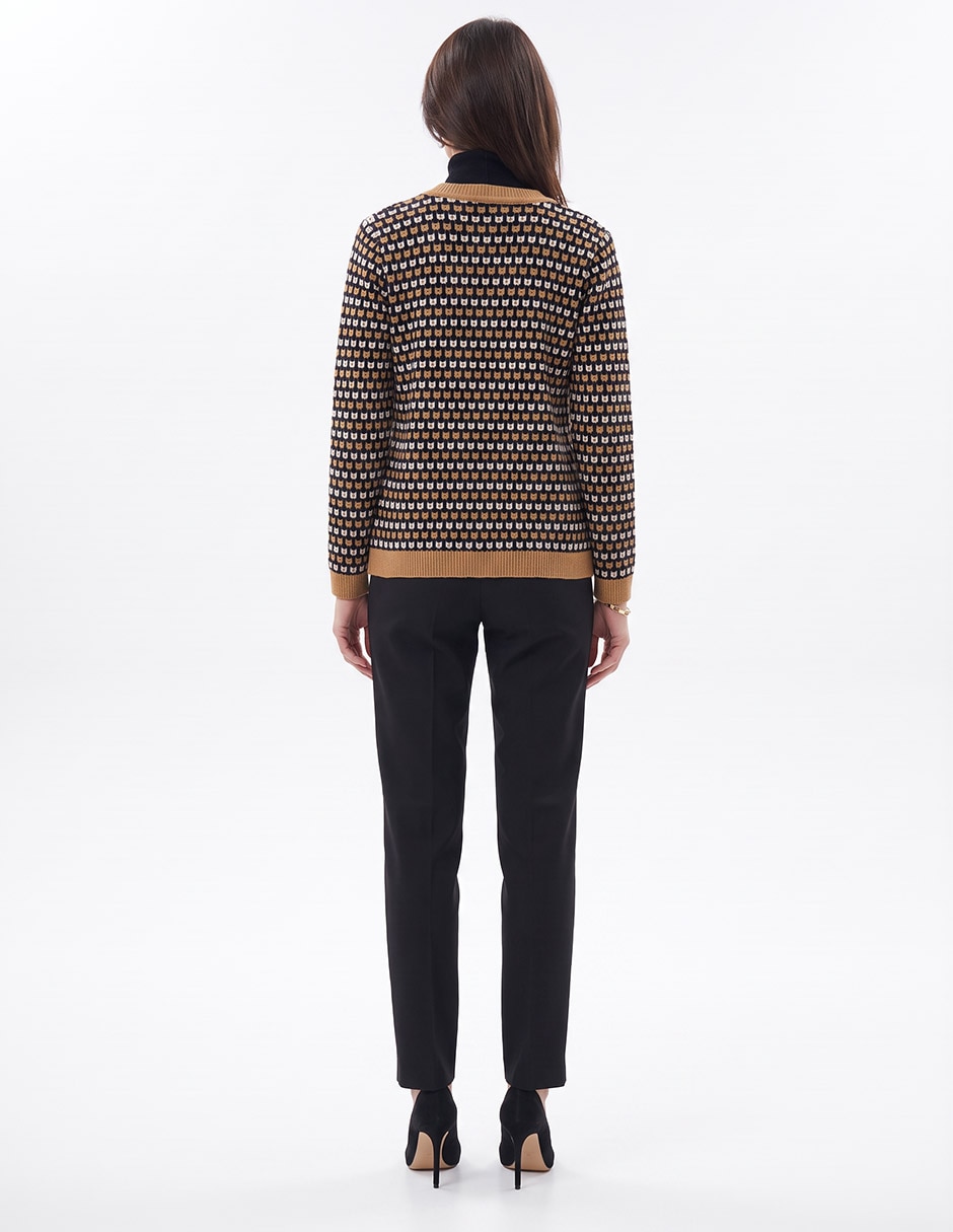 Suéter cuello redondo para mujer 4