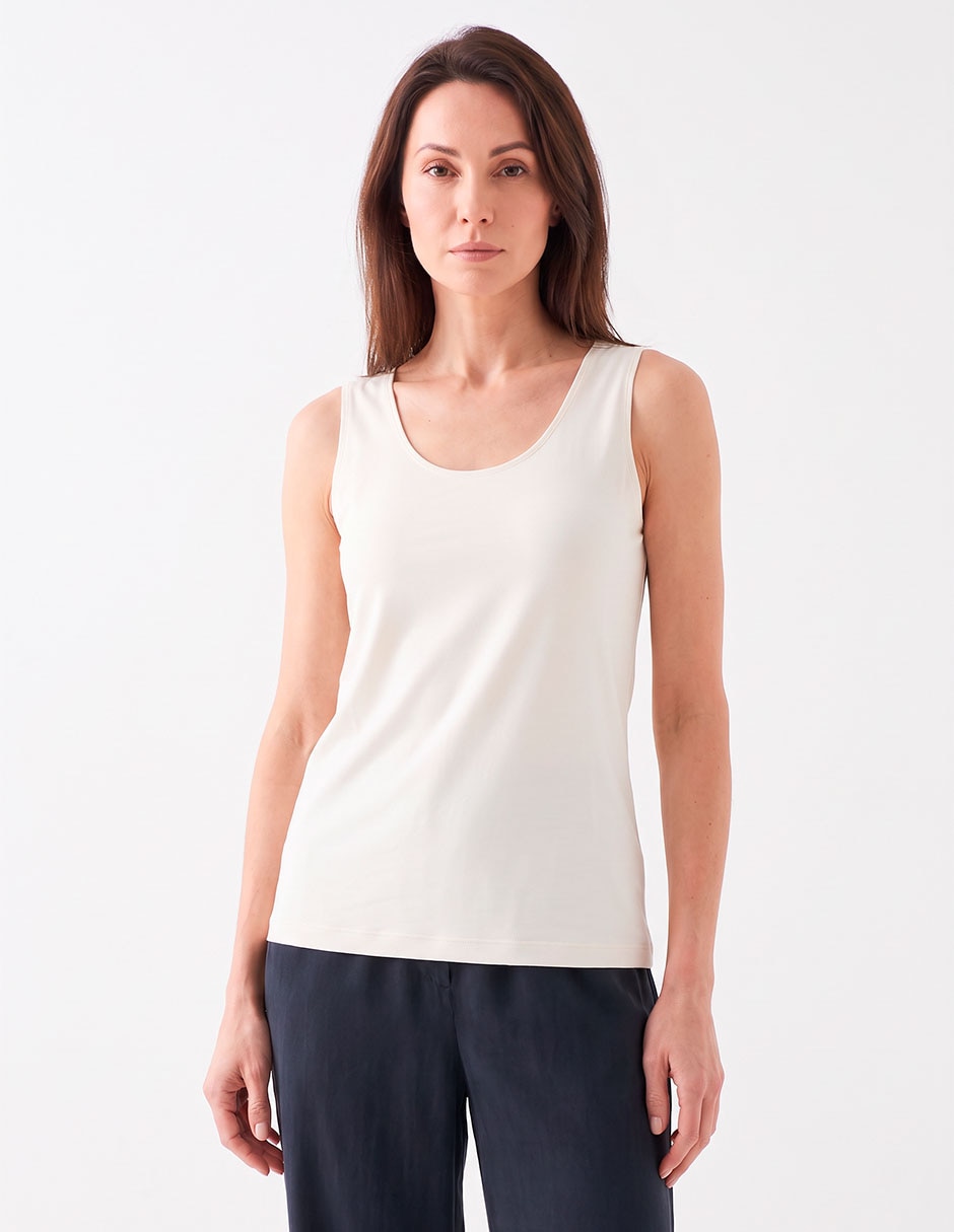 Top cuello redondo tirante ancho