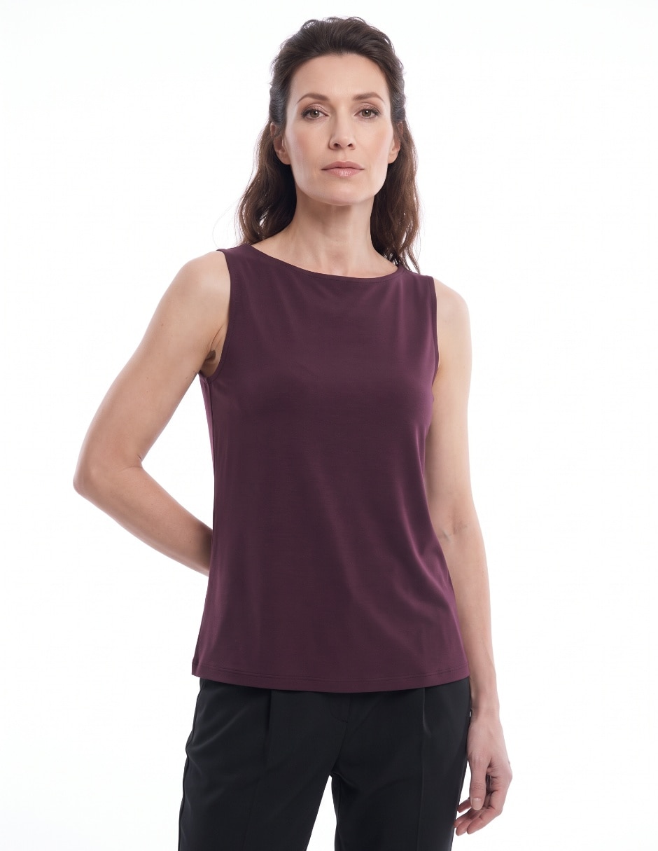 Top cuello redondo tirante ancho Top cuello redondo tirante ancho