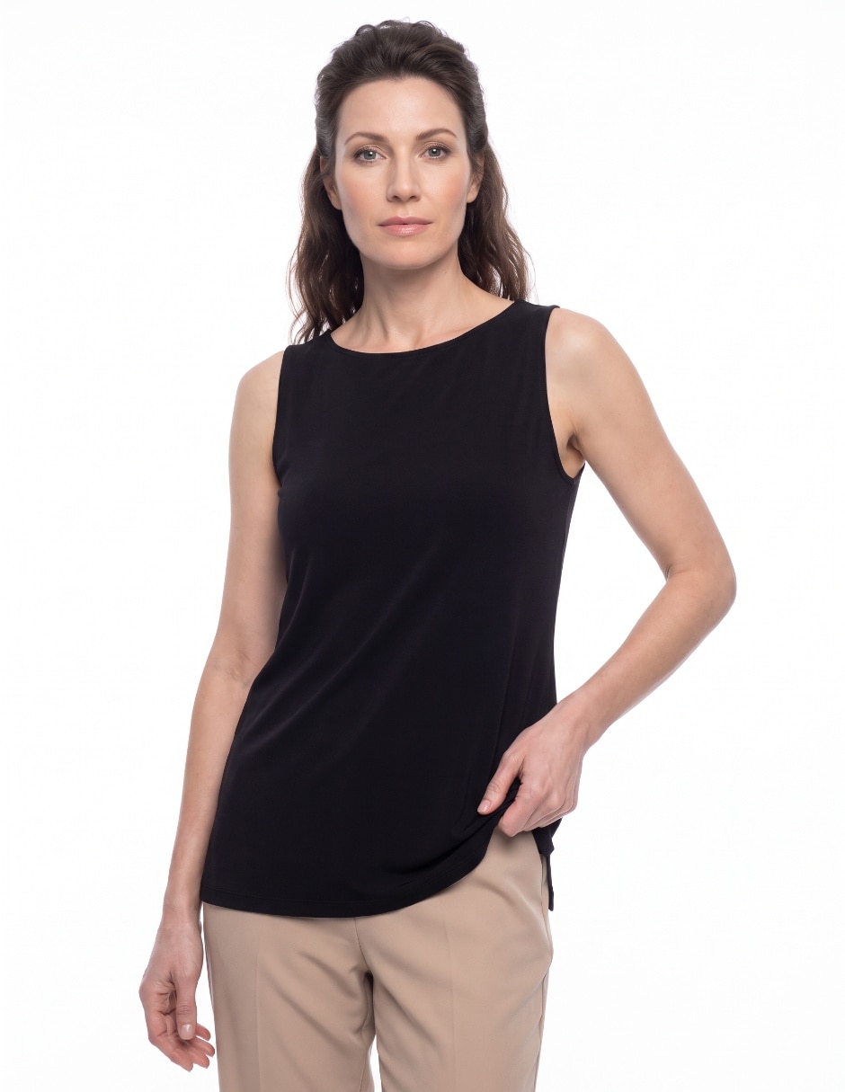 Top cuello redondo tirante ancho Top cuello redondo tirante ancho