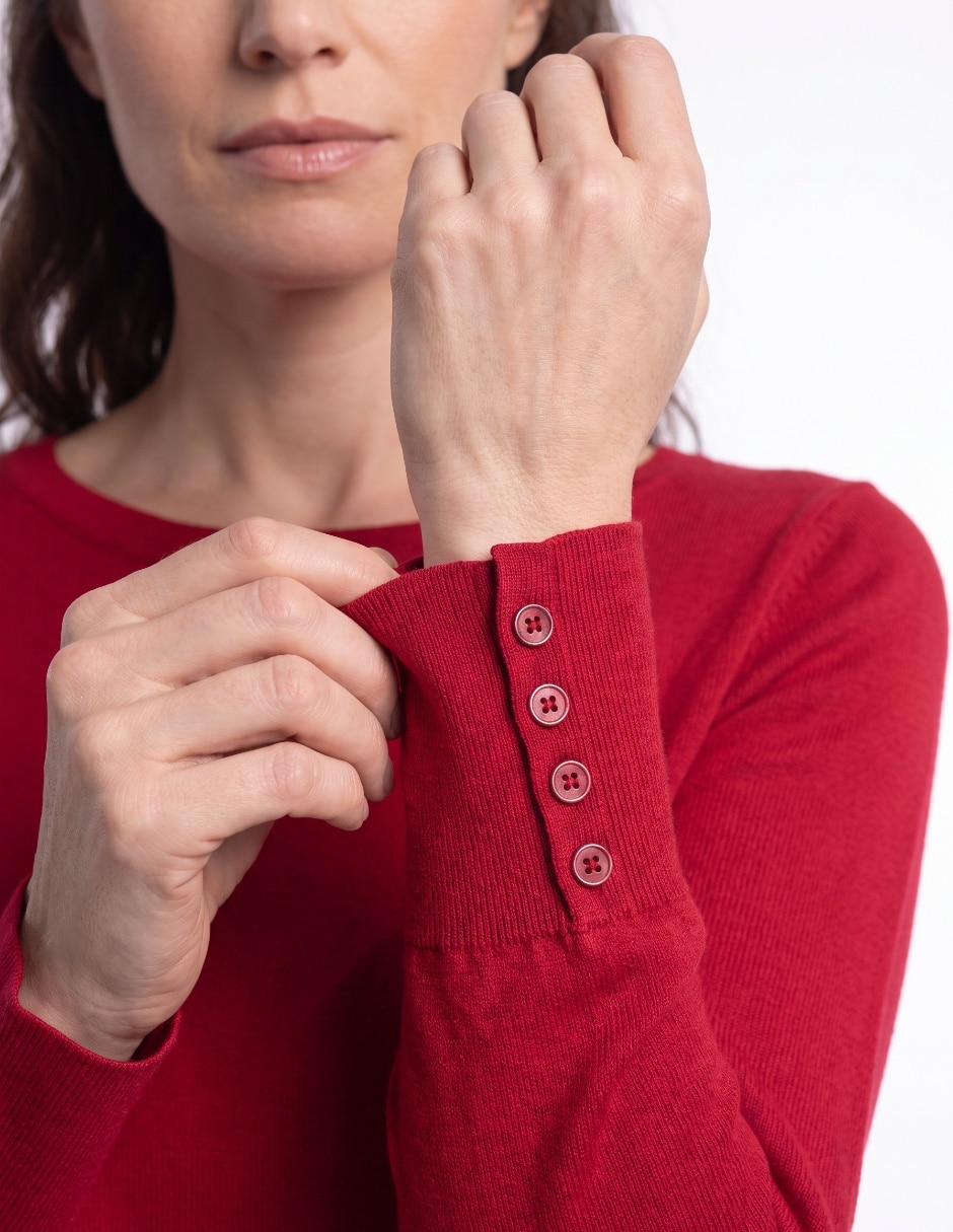 Suéter cuello ojal para mujer 3
