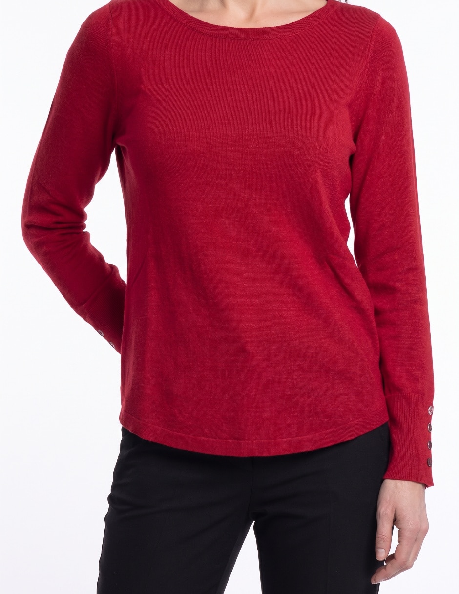 Suéter cuello ojal para mujer 4
