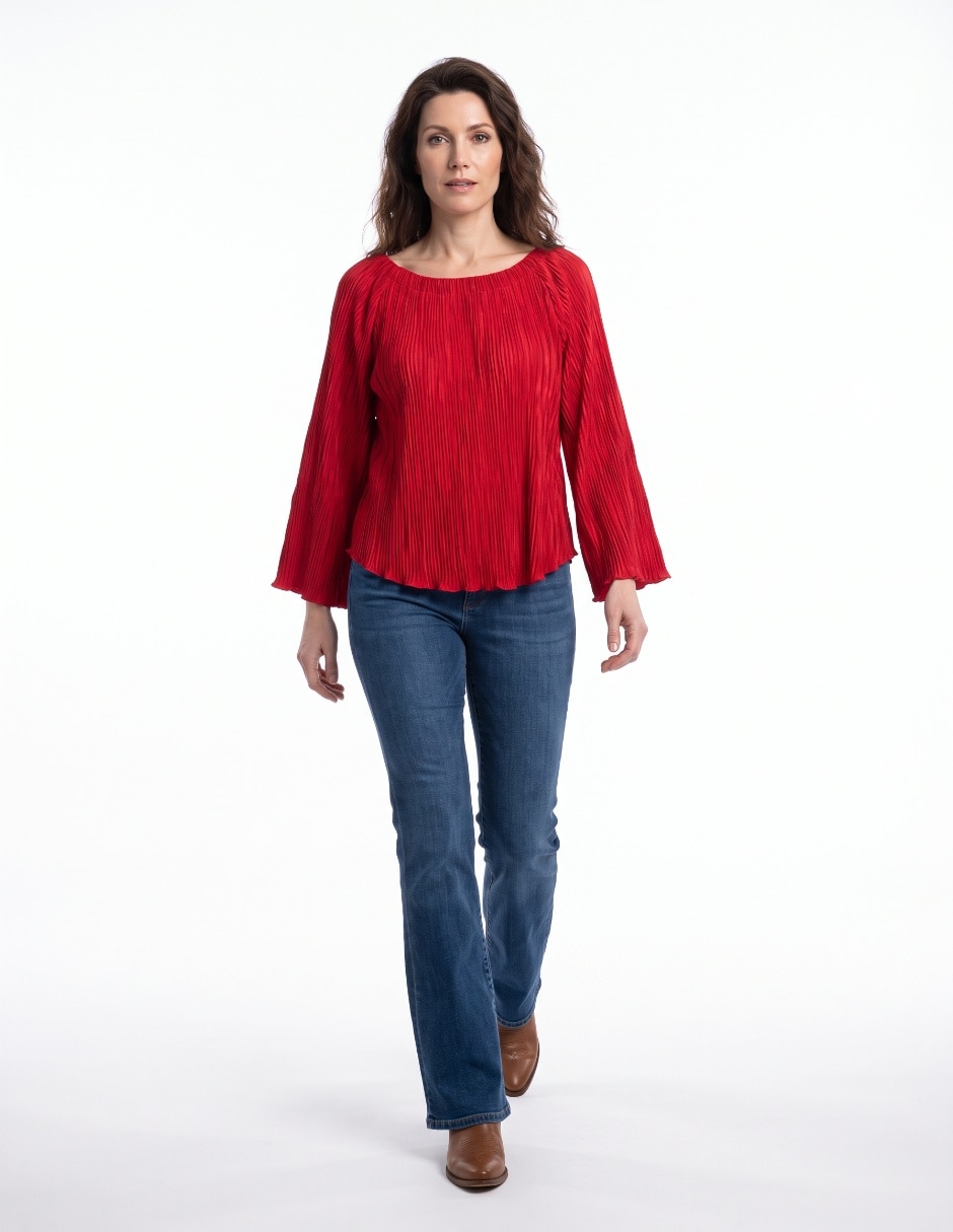 Blusa manga larga para mujer