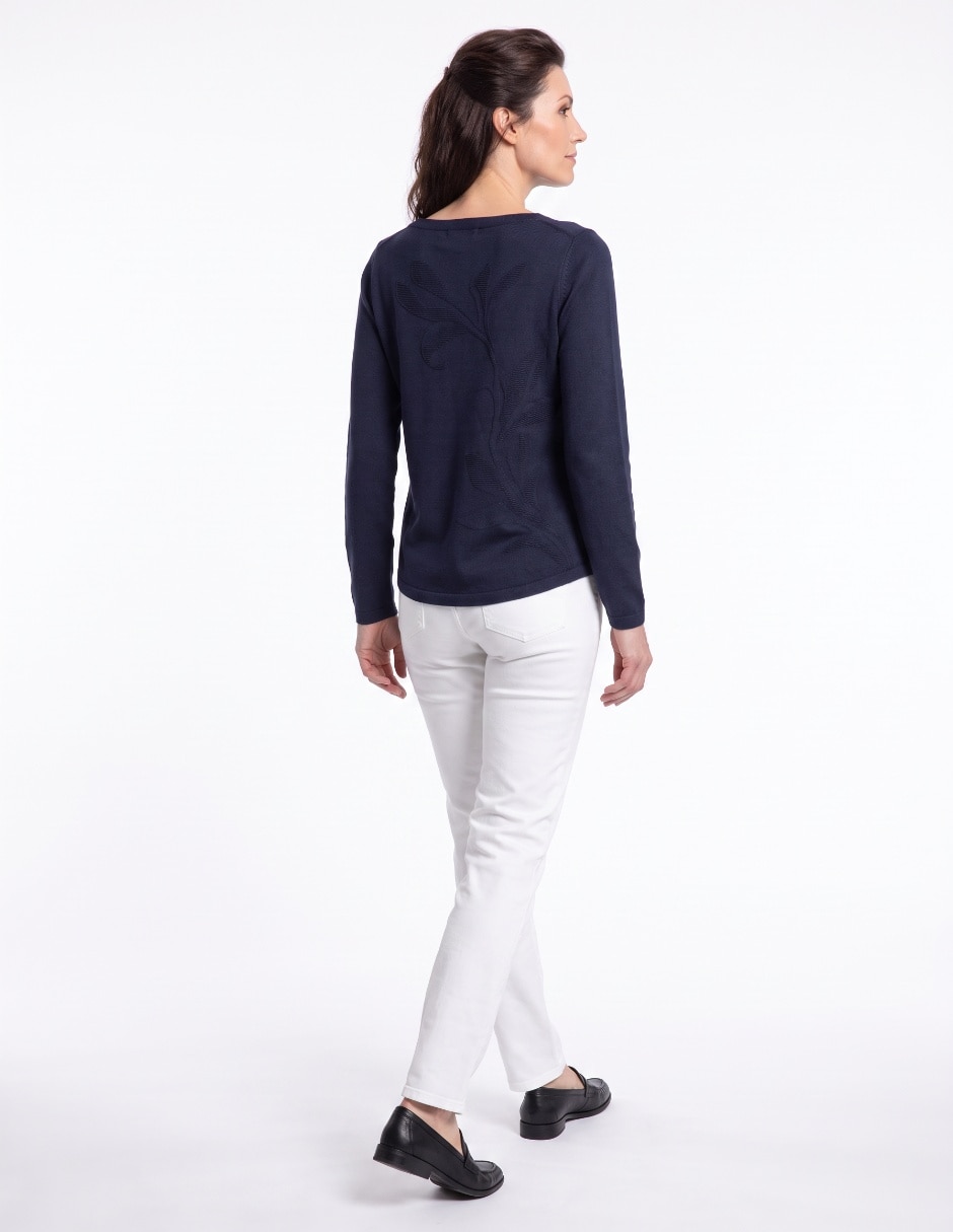 Suéter cuello ojal para mujer 2