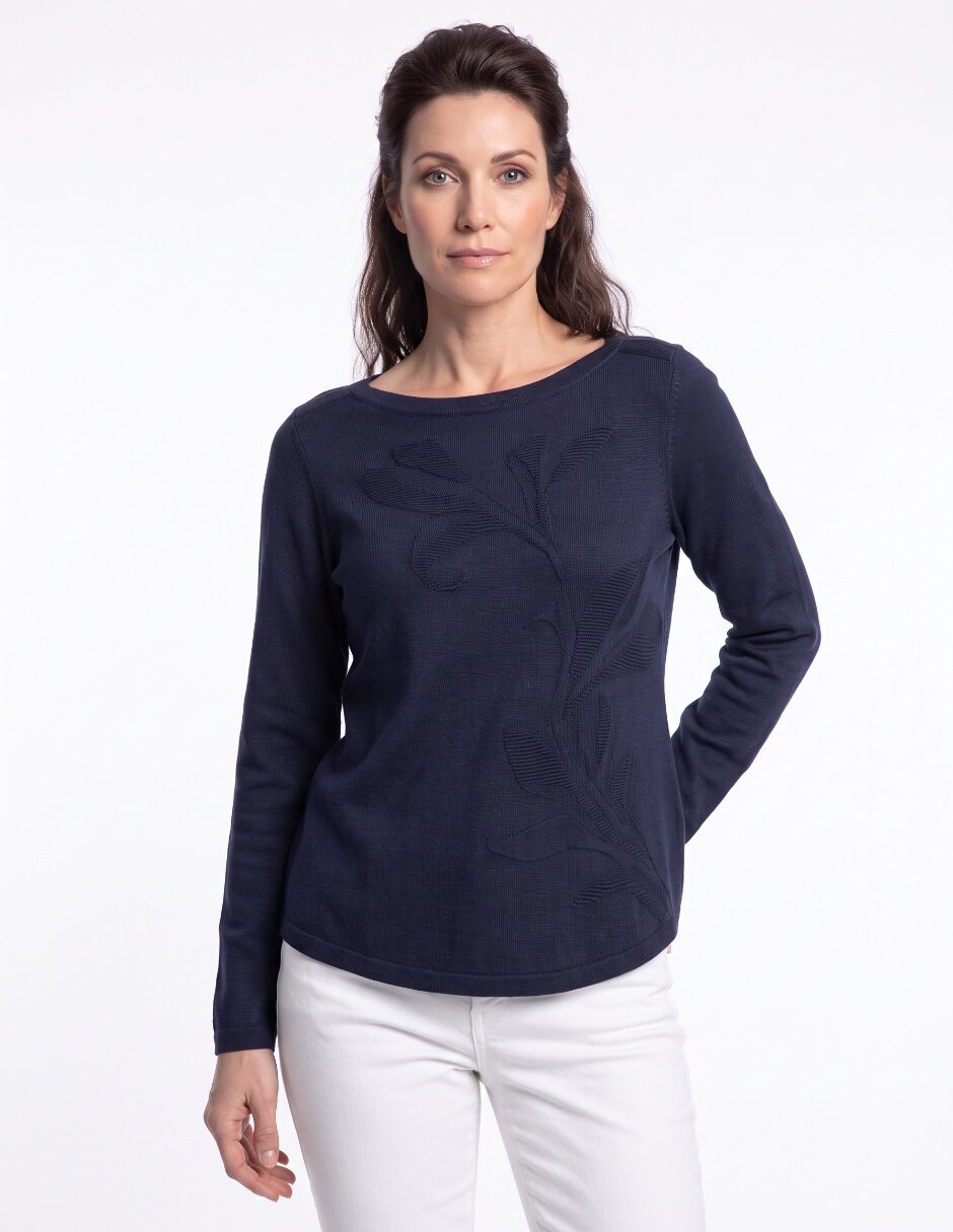 Suéter cuello ojal para mujer 3