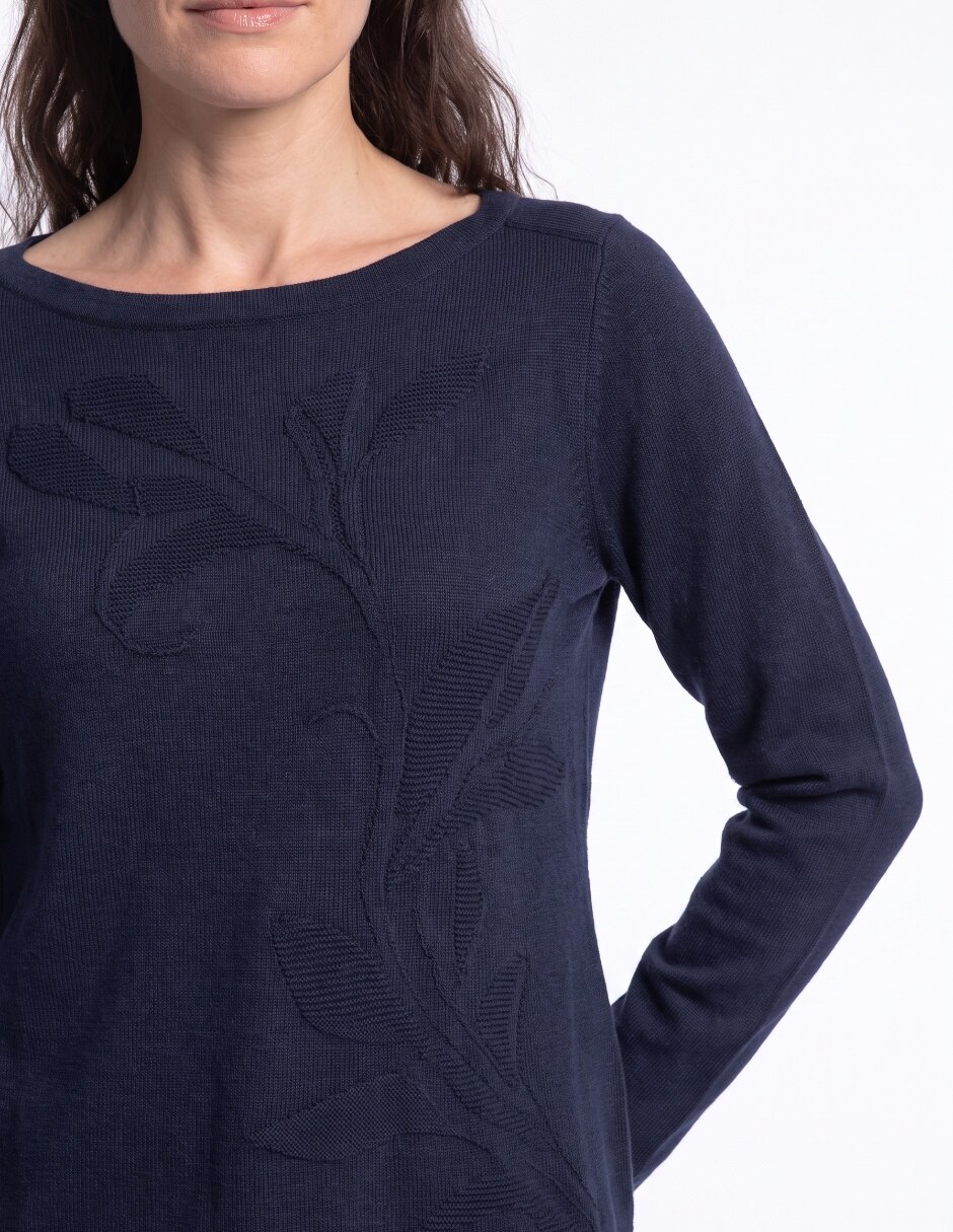 Suéter cuello ojal para mujer 4