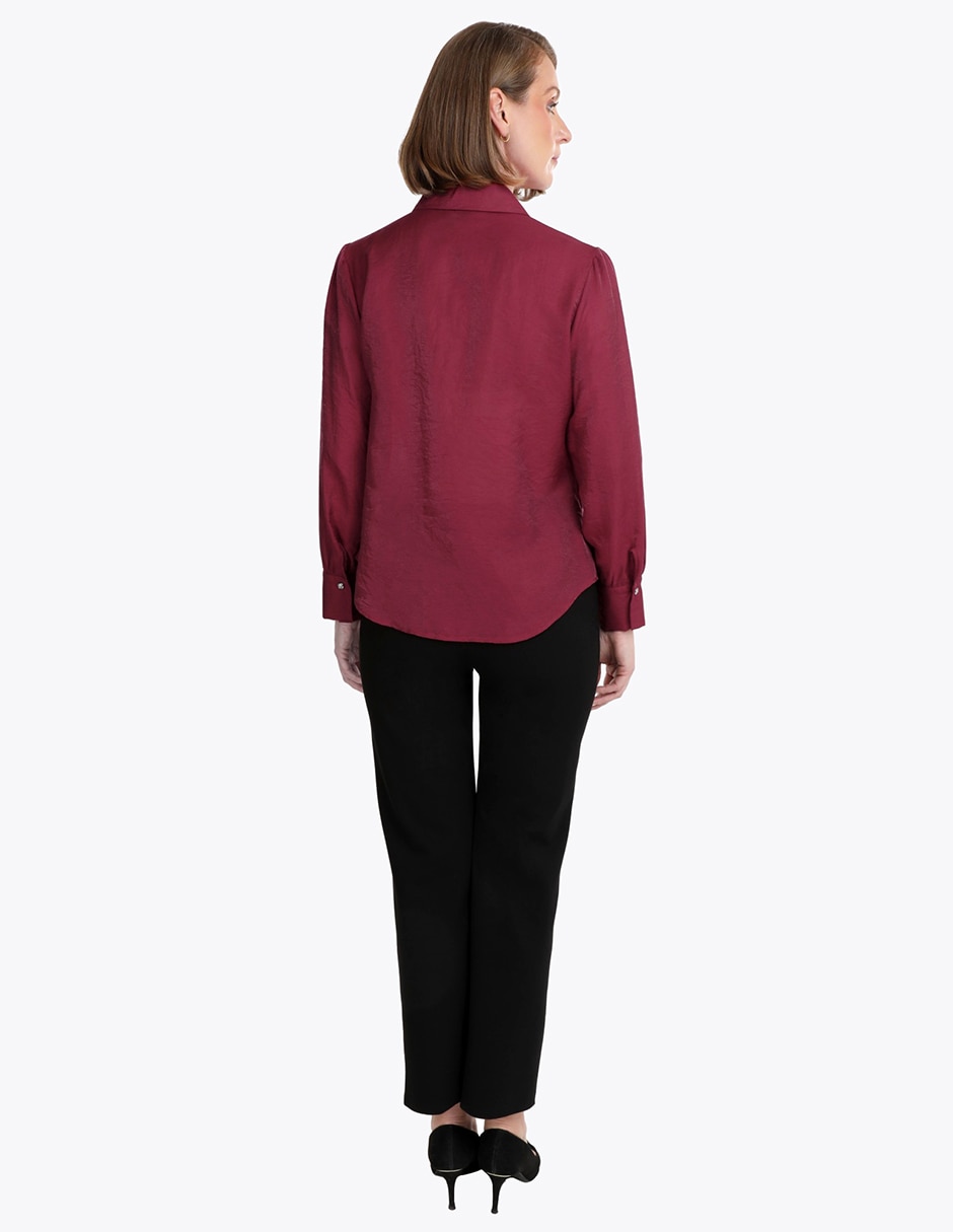 Blusa camisera manga larga para mujer 2