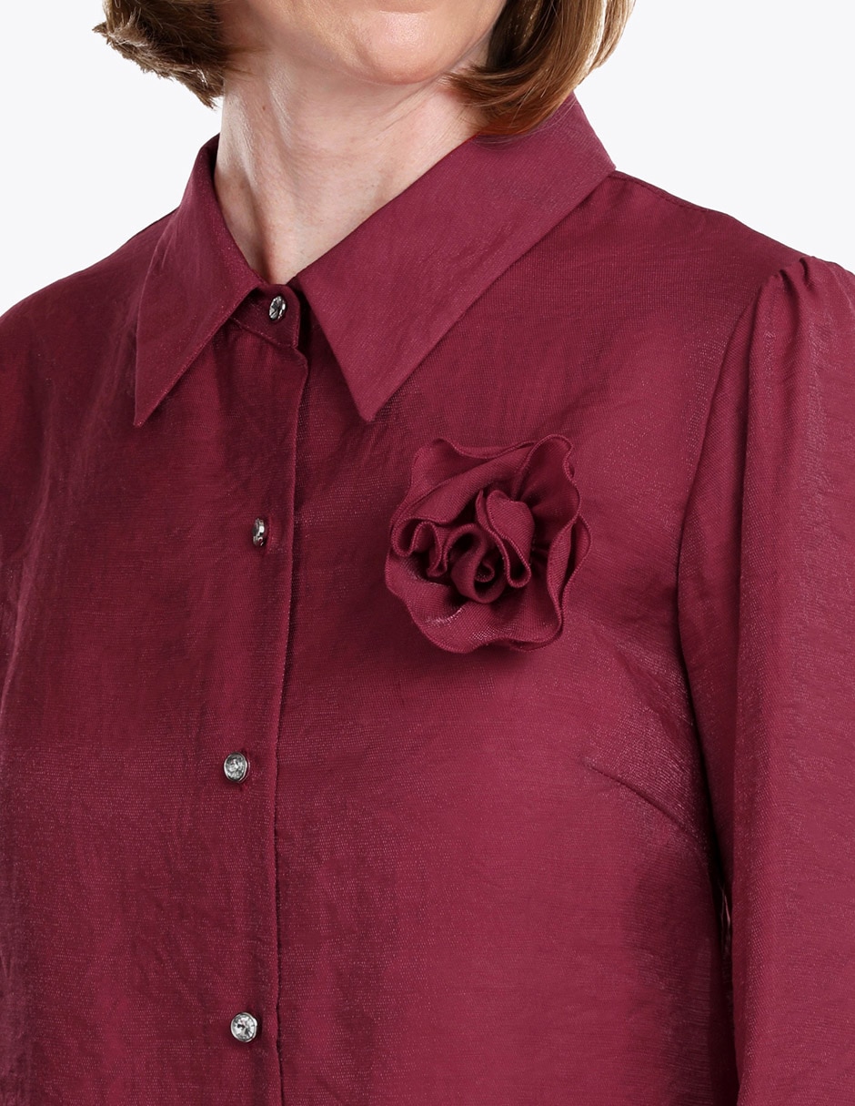 Blusa camisera manga larga para mujer 3
