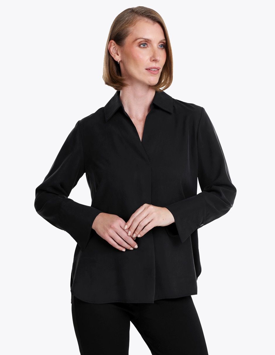 Blusa camisera manga larga para mujer Blusa camisera manga larga para mujer