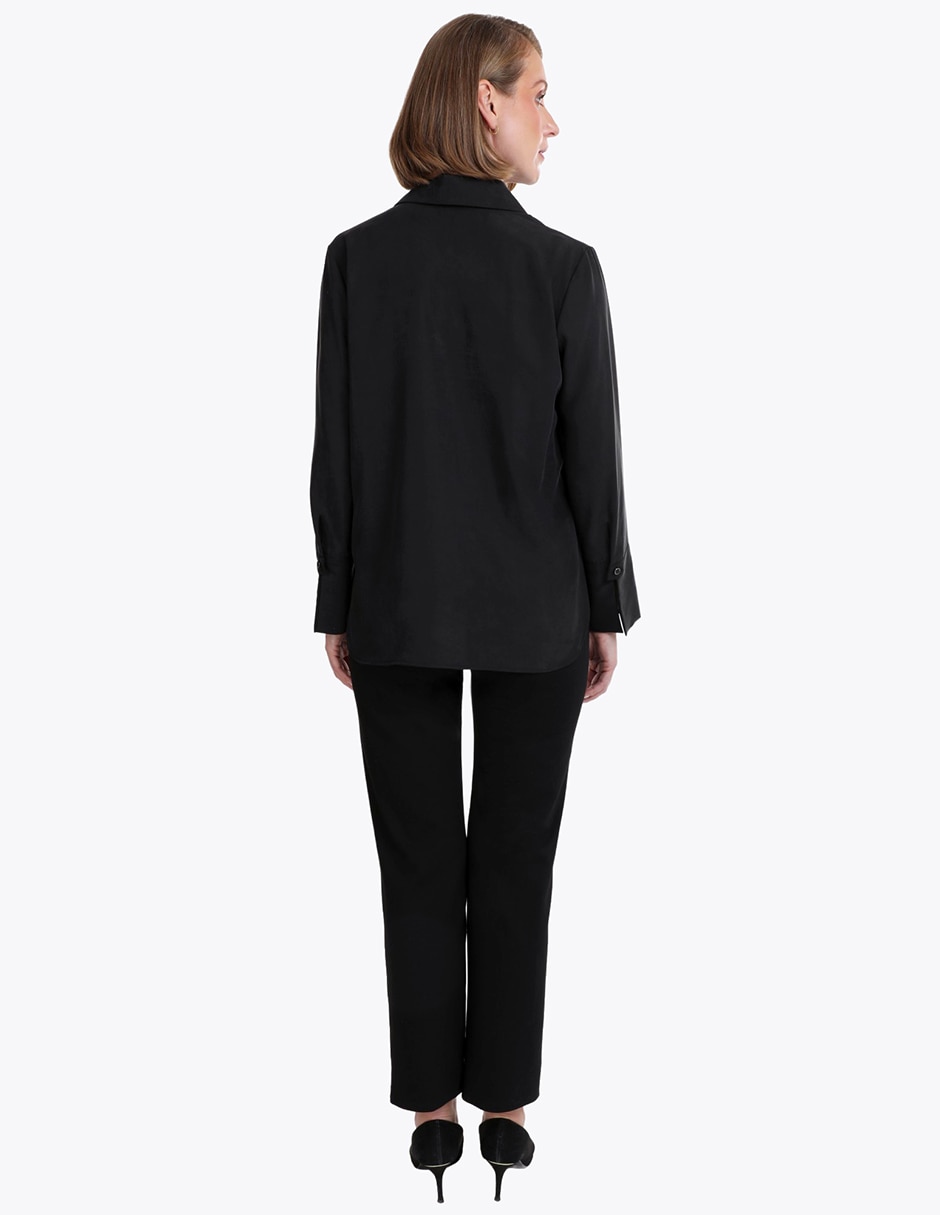 Blusa camisera manga larga para mujer 2