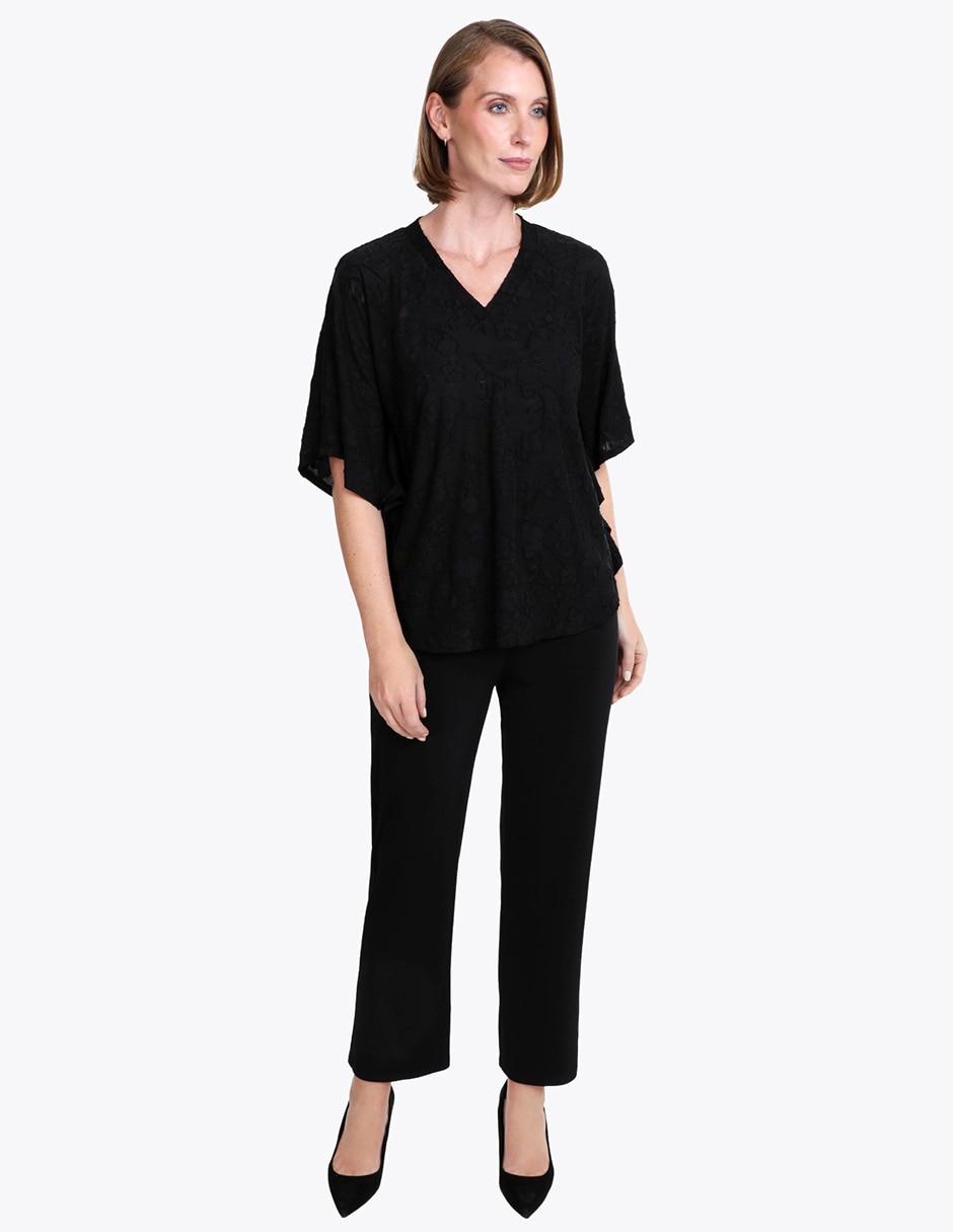 Blusa túnica manga al codo para mujer 3