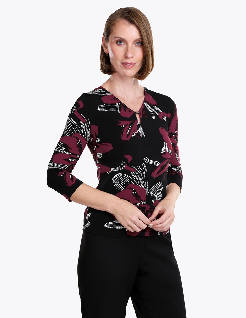 Blusa manga 3/4 para mujer Blusa manga 3/4 para mujer