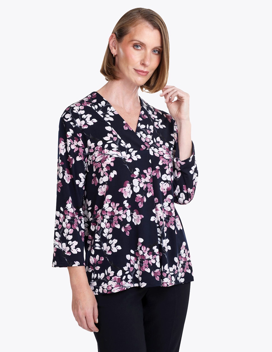Blusa túnica manga 3/4 para mujer Blusa túnica manga 3/4 para mujer