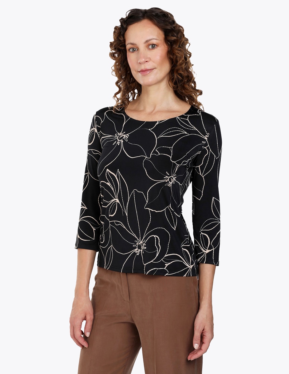 Blusa invierno manga 3/4 para mujer