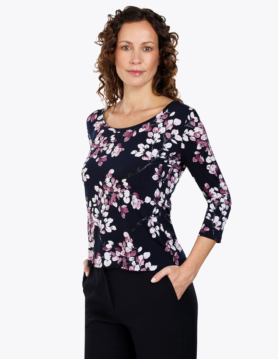 Blusa manga 3/4 para mujer Blusa manga 3/4 para mujer