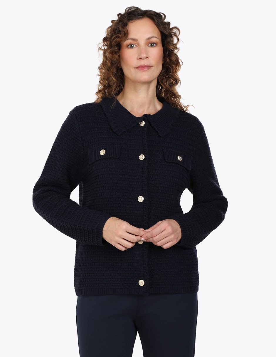 Suéter cuello camisero para mujer Suéter cuello camisero para mujer