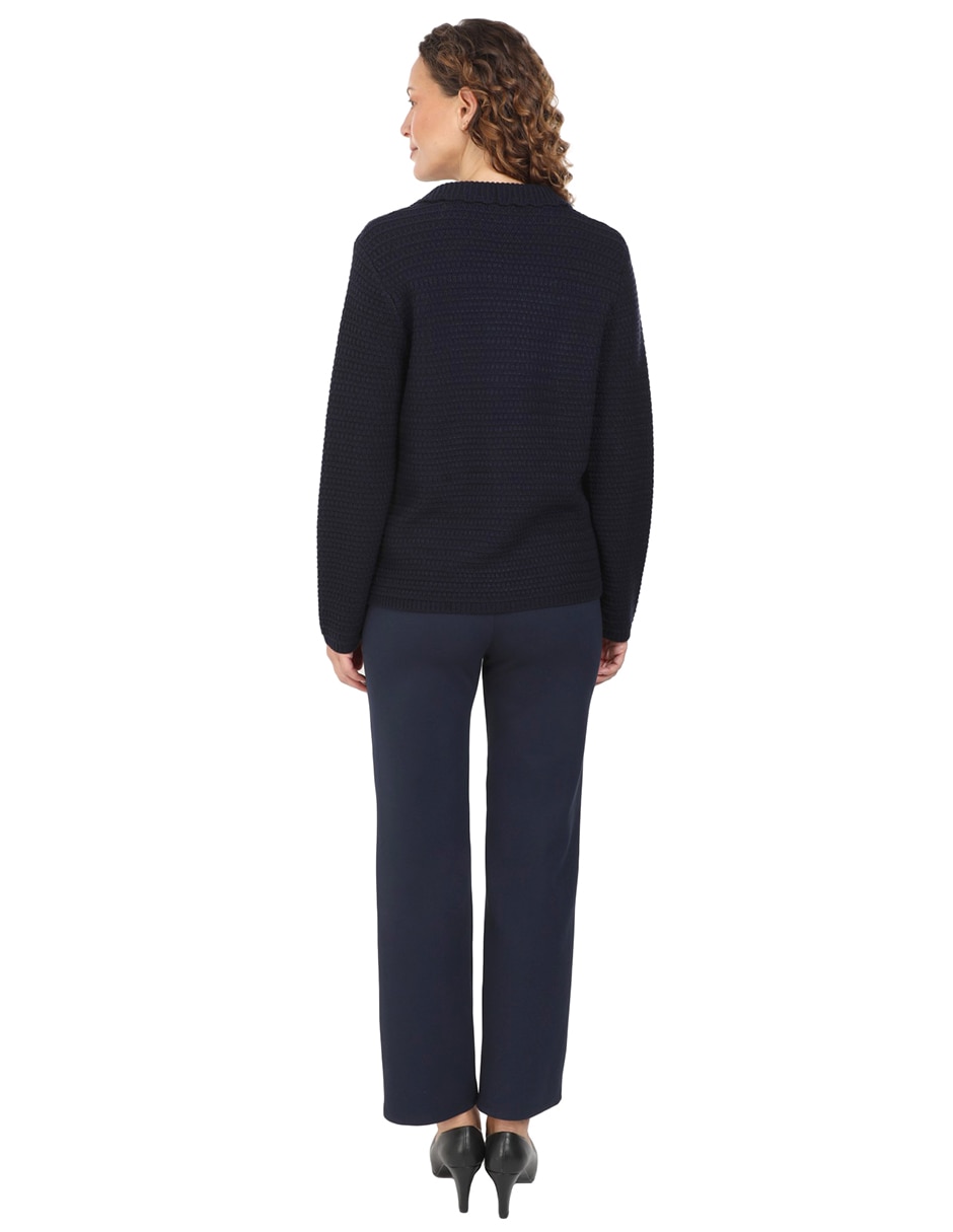Suéter cuello camisero para mujer 2