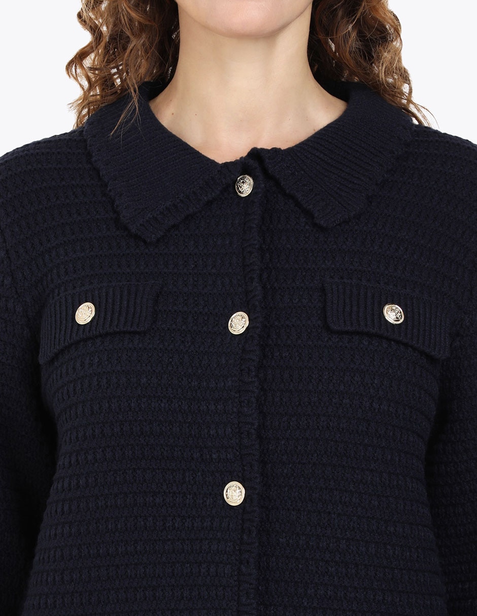 Suéter cuello camisero para mujer 3