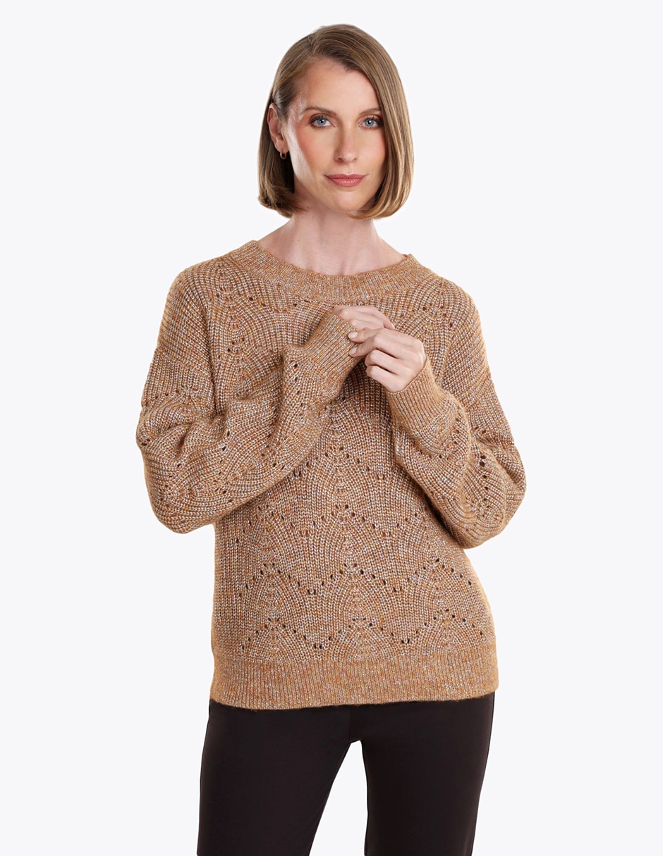 Suéter cuello redondo para mujer